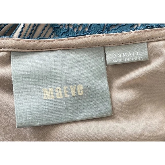 Maeve Anthropologie Elsa Floral Lace Overlay Peplum Sheath Dress Womens XS (489) - Picture 5 of 7